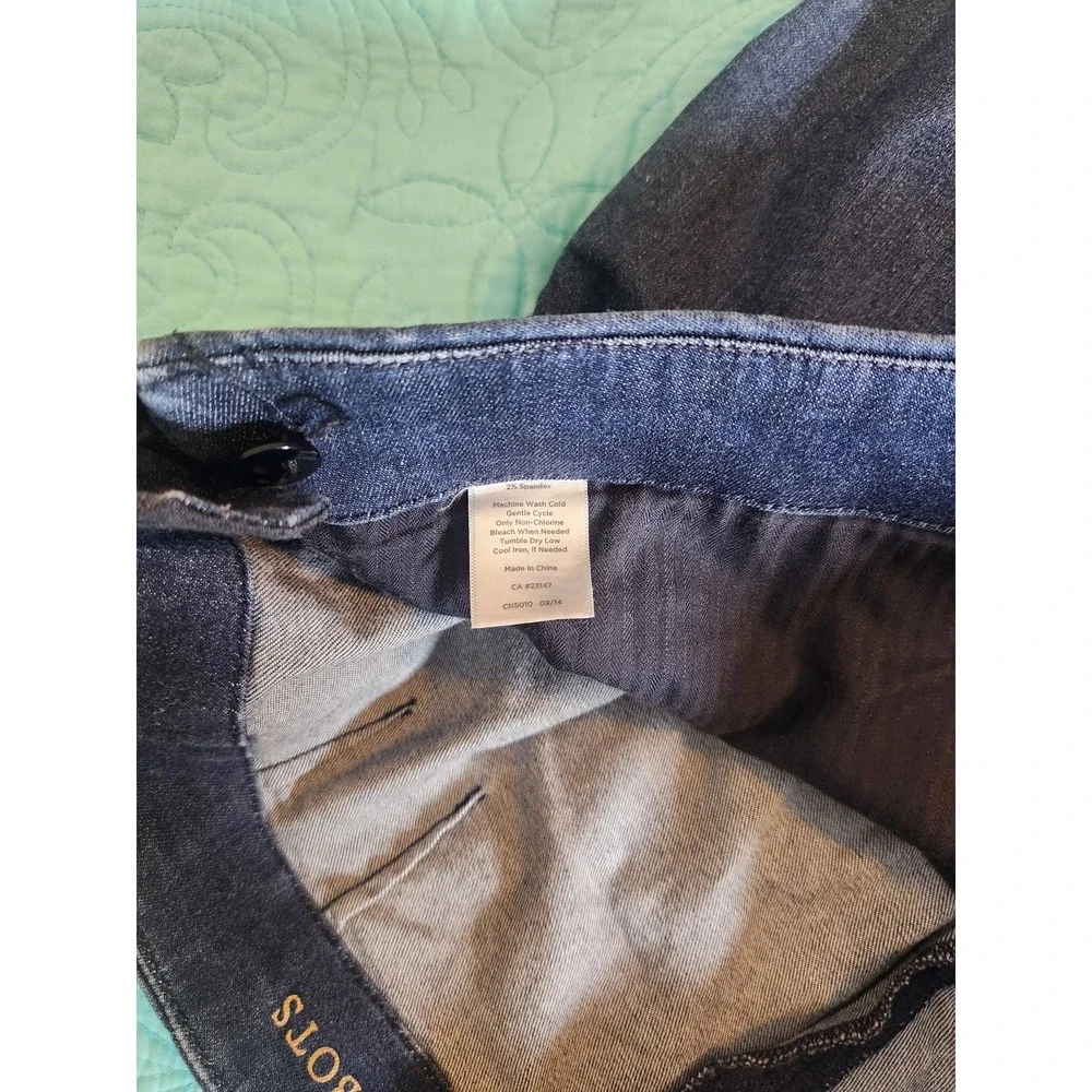 Talbots Heritage Ankle Jeans Womens 16P Dark Wash Pull On Stretch Denim Slim Leg